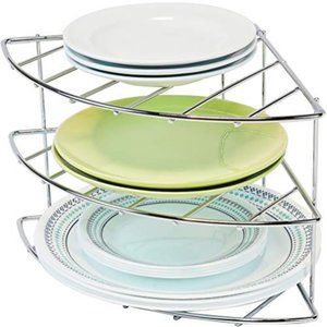 DecoBros 3-Tier Counter and Cabinet Corner Shelf O